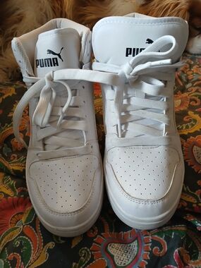 Puma Women's White High-Top Sneaker Shoes